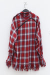 WINDOWSEN is an old net eye plaid shirt jacket SS23J003 red